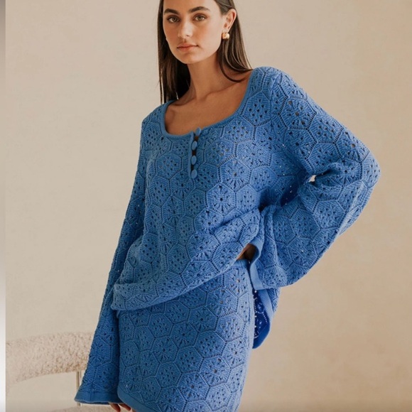 Sabo skirt blue set